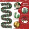 18Ft Prelit Snowy Bristle Pine Christmas Garland (Warm White and Multicolored Switching Lights)